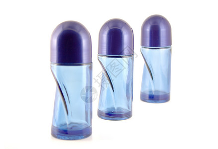 三瓶香水蓝色解决方案瓶子药水香气玻璃卫生反射香味鼻子背景图片