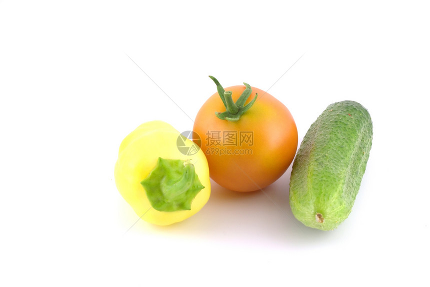 黄瓜 番茄和胡椒发芽植物水果绿色红色团体季节蔬菜食物黄色图片