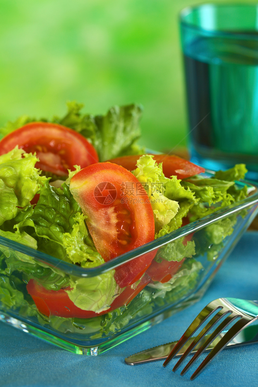 新鲜沙拉照片种子食物叶子蔬菜红色玻璃小吃绿色图片
