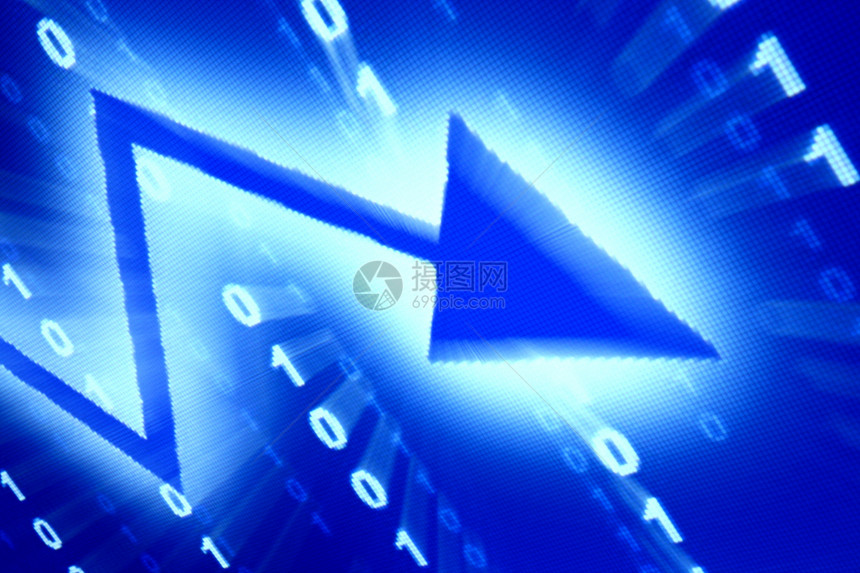 蓝色数据空间生长货币公司屏幕证书电脑投资插图交换商业图片