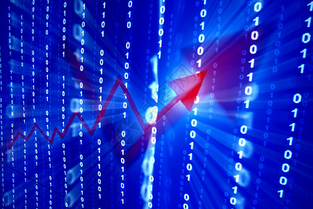 红图插图屏幕展示报告技术市场商业投资公司蓝色背景图片