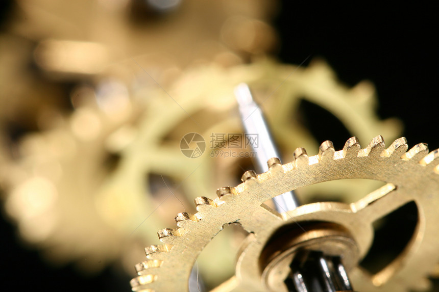 装备时间机器手表引擎乐器机械金子旋转工作运动图片