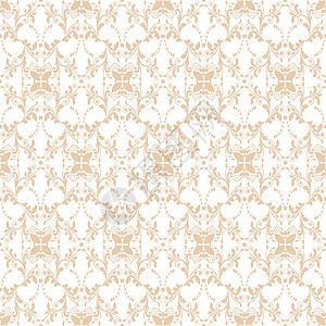 无缝裁缝花类模式插图绘画白色装饰褐色墙纸创造力叶子条纹背景图片