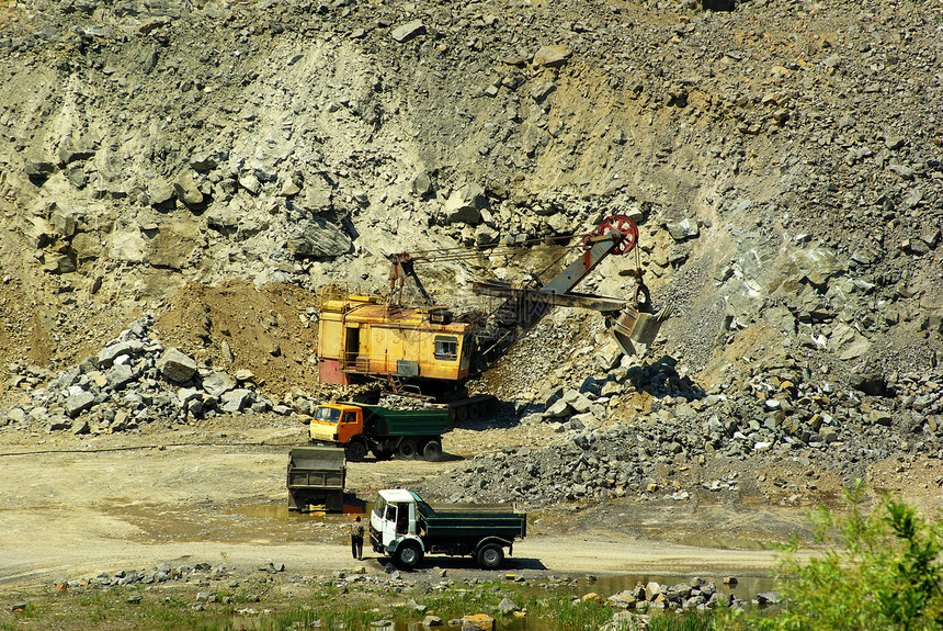 职业地球绿色卡车技术矿工工业资源矿物矿业金属图片