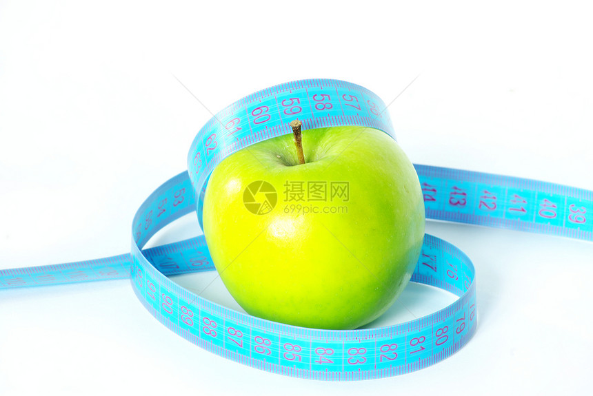 绿苹果食物绿色测量水滴图片
