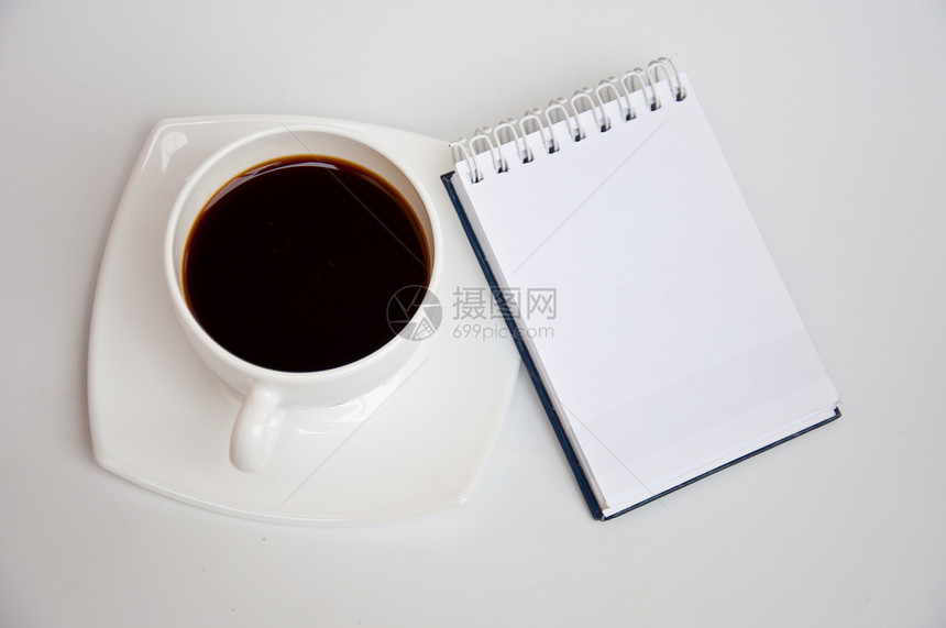 白纸和黑咖啡杯子摄影咖啡水平图片