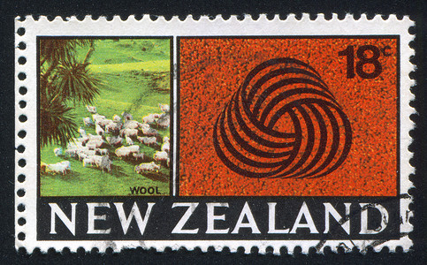 绵羊地毯邮资古董邮件动物集邮牧场邮戳信封编织高清图片