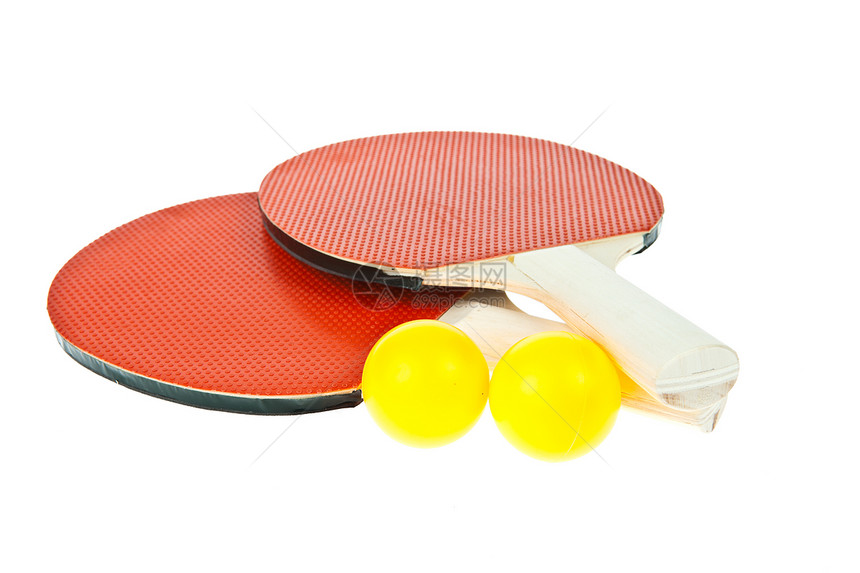 白背景上孤立的网球打网球和球挑战运动乒乓球竞赛锦标赛法庭桌子球拍阴影闲暇图片