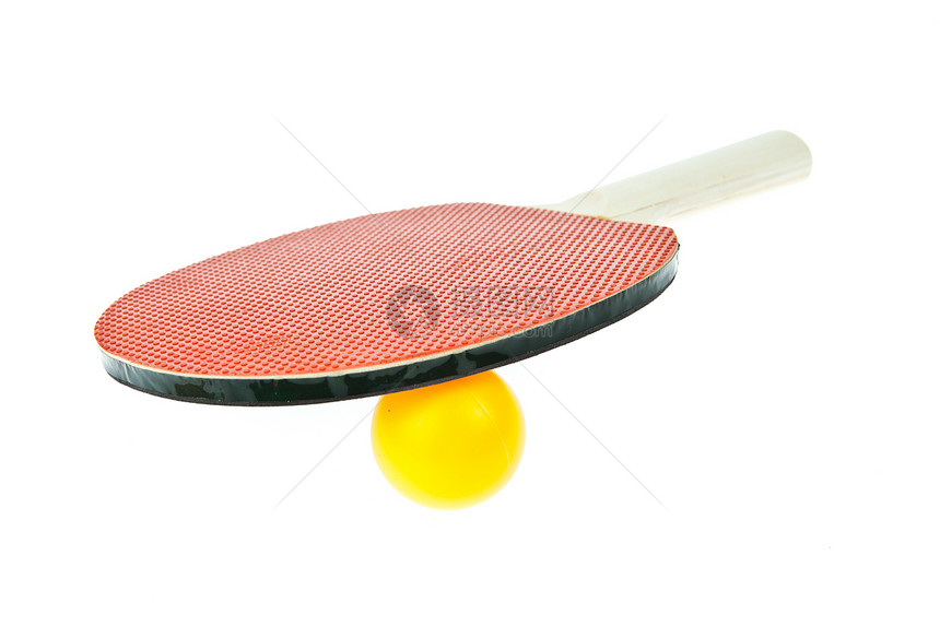 白背景上孤立的网球打网球和球桌子游戏乒乓运动橡皮球拍软垫蝙蝠工具法庭图片