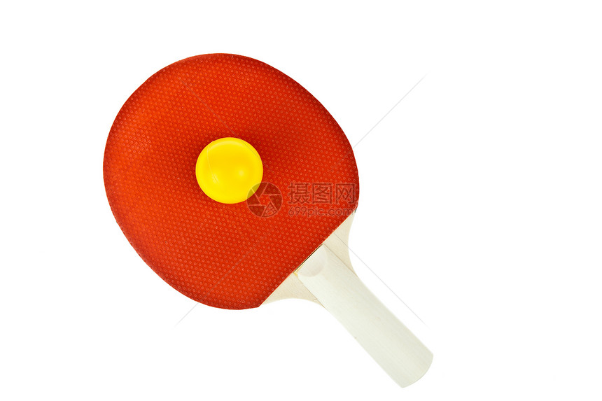 白背景上孤立的网球打网球和球游戏娱乐木头分数蝙蝠乒乓球拍挑战活动软垫图片
