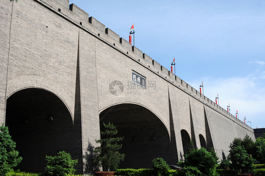 西安城墙旅游观光文化天空历史性历史建筑学红色城市地标图片