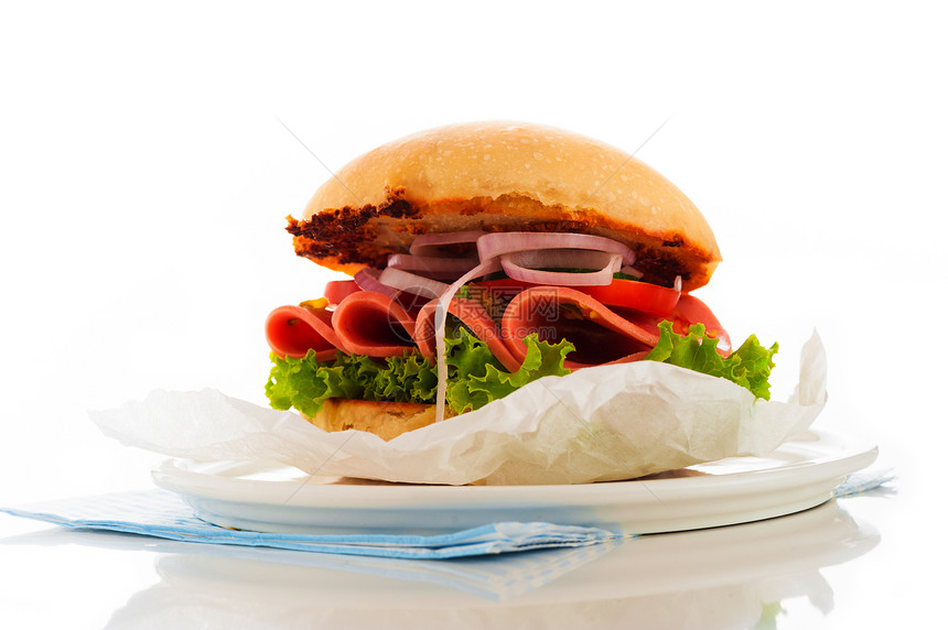 吉亚巴塔三明治蔬菜食物烹饪面包包子饮食厨房餐饮配料美食图片