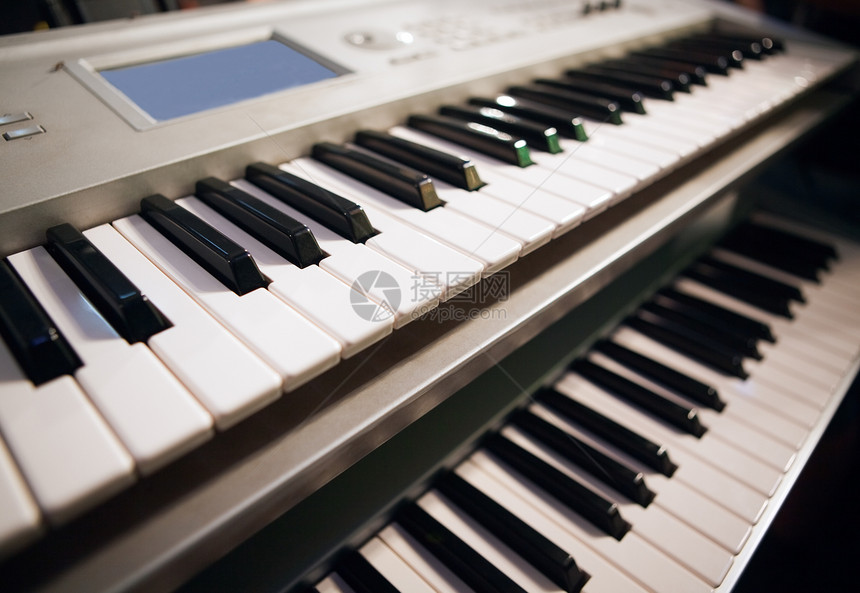 音乐乐器合成器键盘钢琴家音乐会器官钥匙爵士乐教育笔记宏观图片
