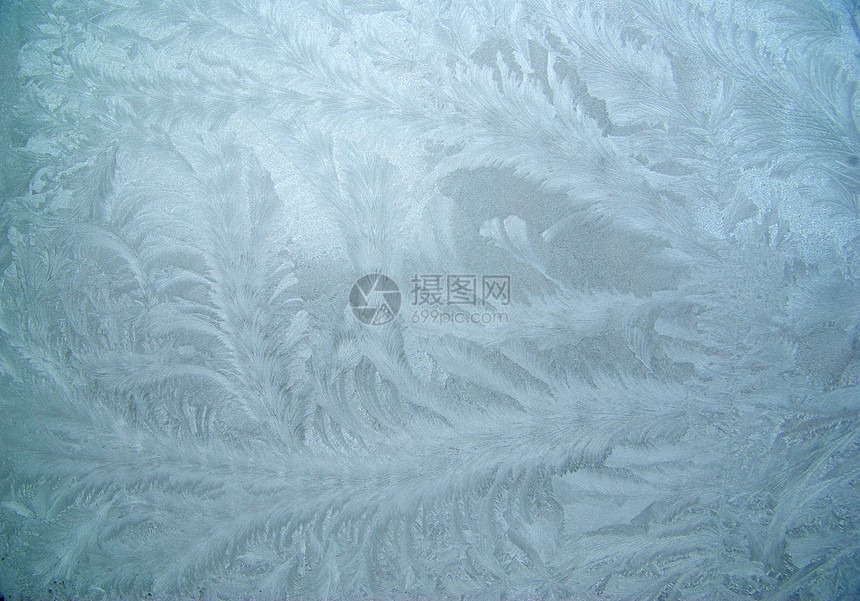 窗口上的样式季节蓝色季节性白色玻璃装饰品雪花图片