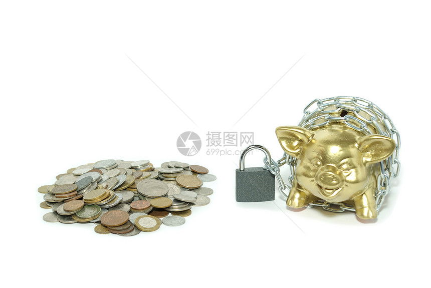 养猪银行商业制品订金财政陶瓷利润硬币裂缝支出投资图片