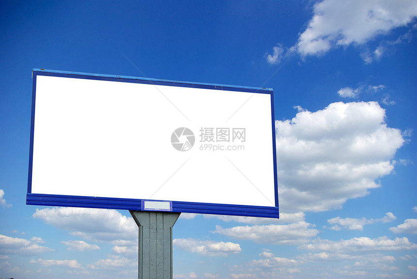 广告牌白色木板宣传展示风俗公司路标横幅账单公告图片
