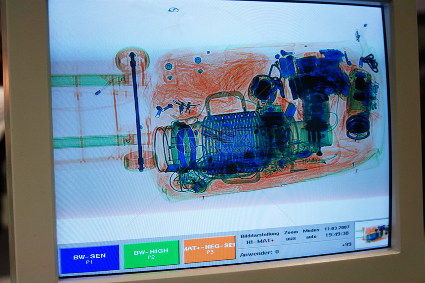 安全行李控制屏幕电脑飞机场图片