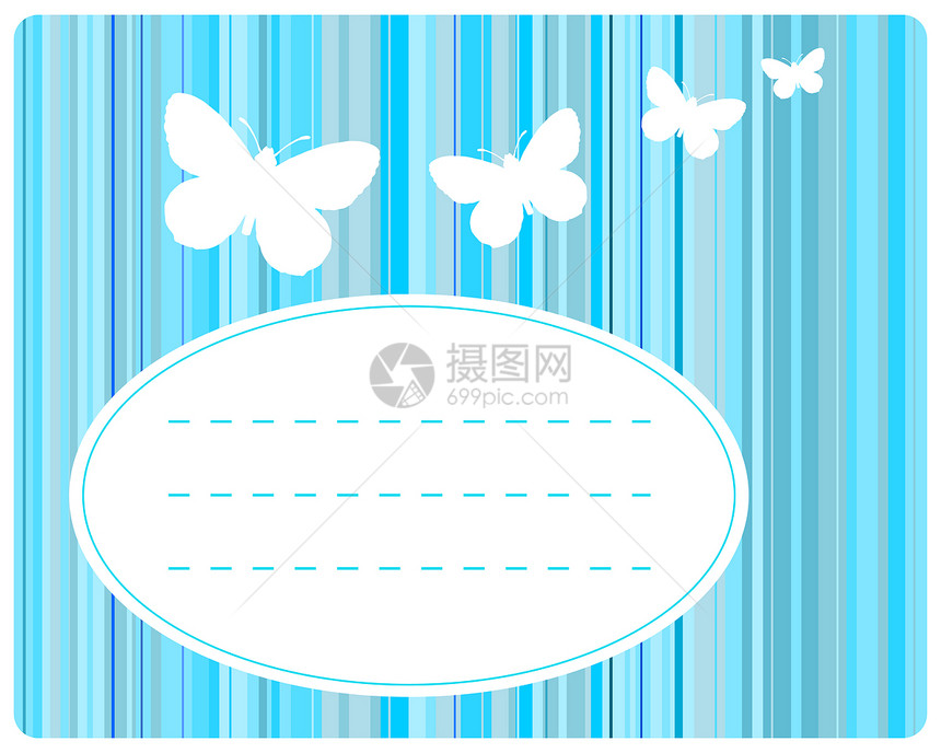 贺卡明信片礼物插图条纹白色线条蝴蝶昆虫展示动物图片
