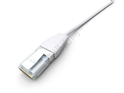 网络连接插头局域网电缆电脑白色电子商业数字电脑线技术互联网连接器金属背景