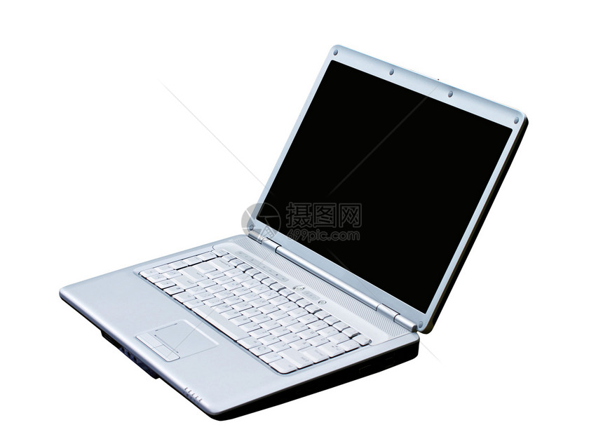 计算机电脑白色电子笔记本键盘技术电讯网络监视器工作公文包图片