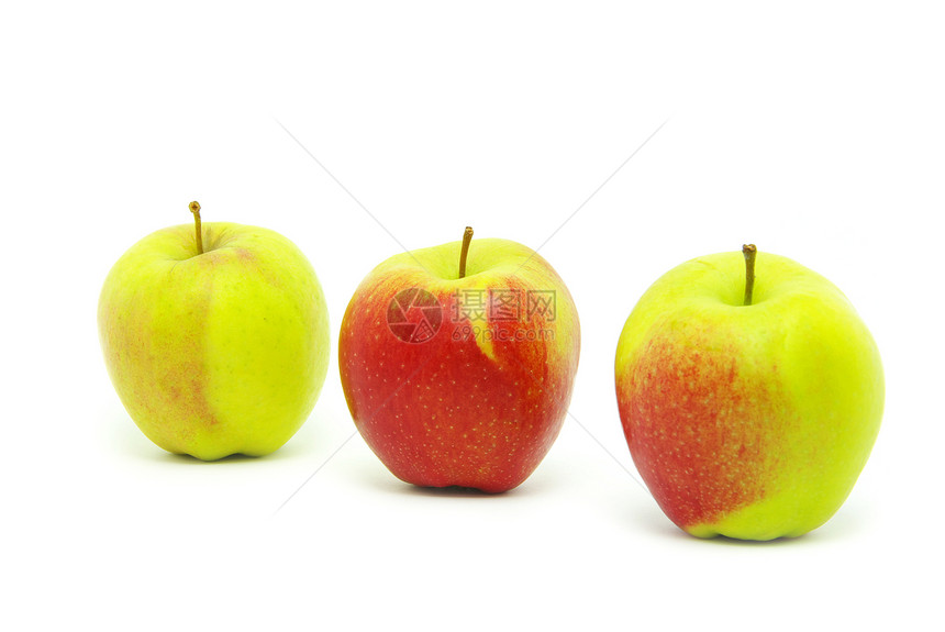 苹果白色营养雨滴水果剪裁卫生保健收成食物绿色图片
