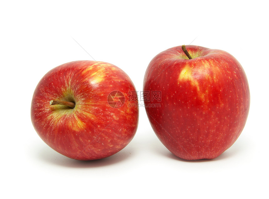 新鲜苹果剪裁水果白色卫生绿色食物营养保健雨滴饮食图片