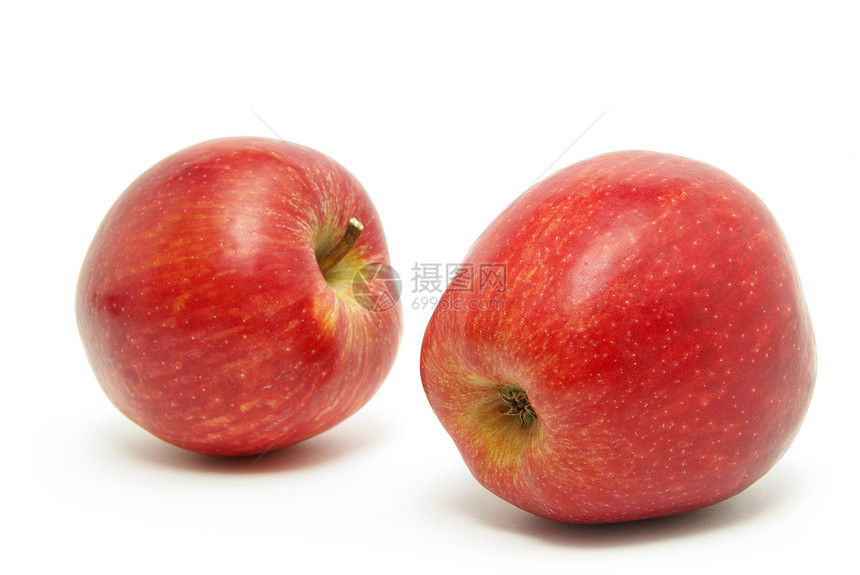 新鲜苹果水果食物卫生剪裁果味绿色收成营养保健白色图片