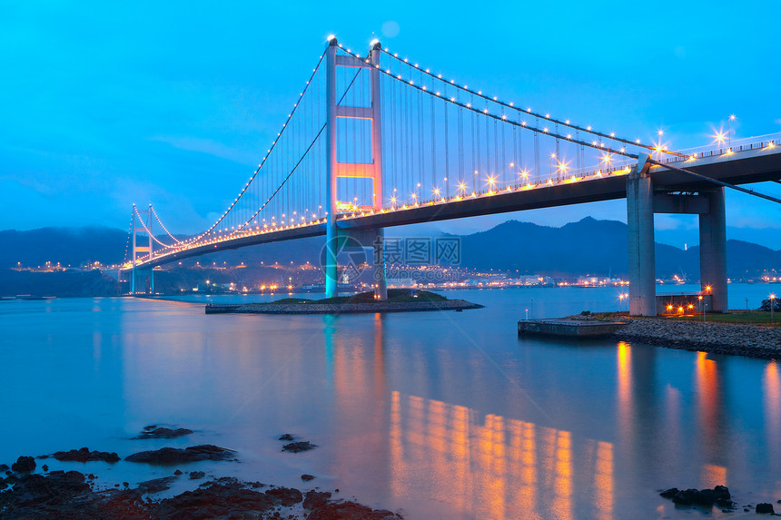 清马桥日落蓝色城市场景车辆交通小时天空建筑岩石景观图片