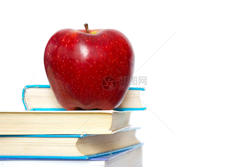 苹果书中的苹果红色教育考试图书馆学校水果图书营养学习班级图片
