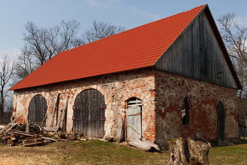 旧砖房建筑农业建筑学乡村农村红色农场图片