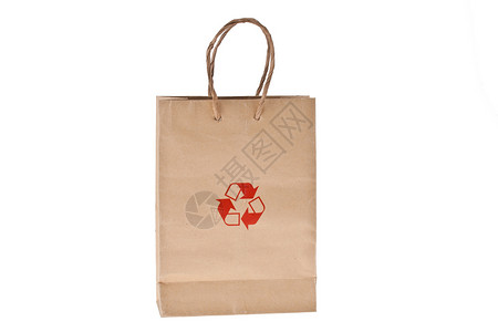 回收纸袋店铺销售绿色礼物生态环境插图零售包装白色背景图片