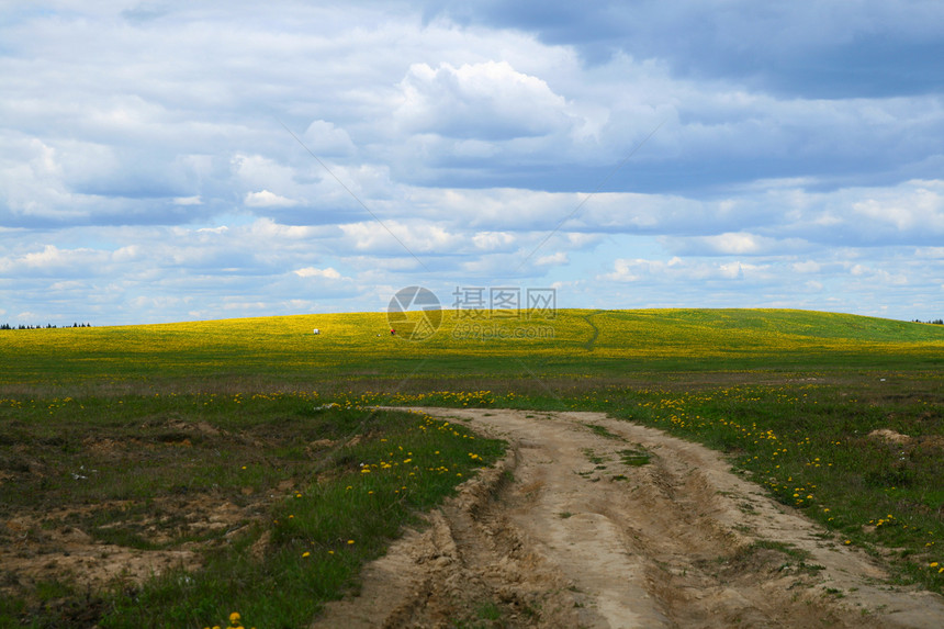 山地景观季节公园草地环境植物群叶子花瓣天空蓝色农场图片