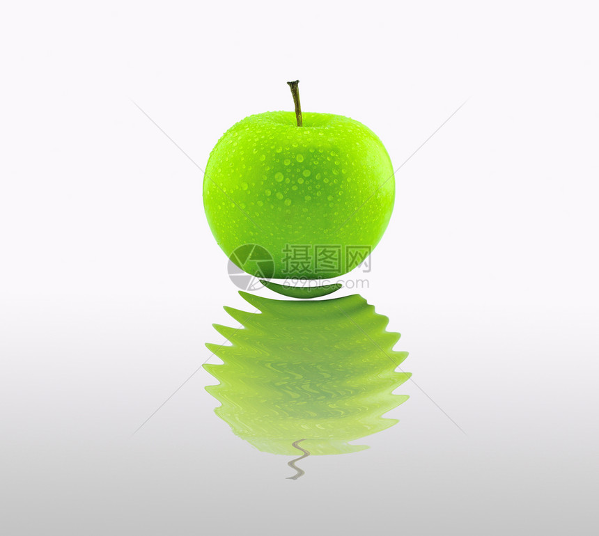 绿苹果营养宏观食物水果叶子小吃饮食果汁图片