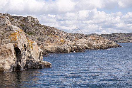 斯凯里岩群岛花岗岩海岸岛屿蓝色材料岩石石头背景