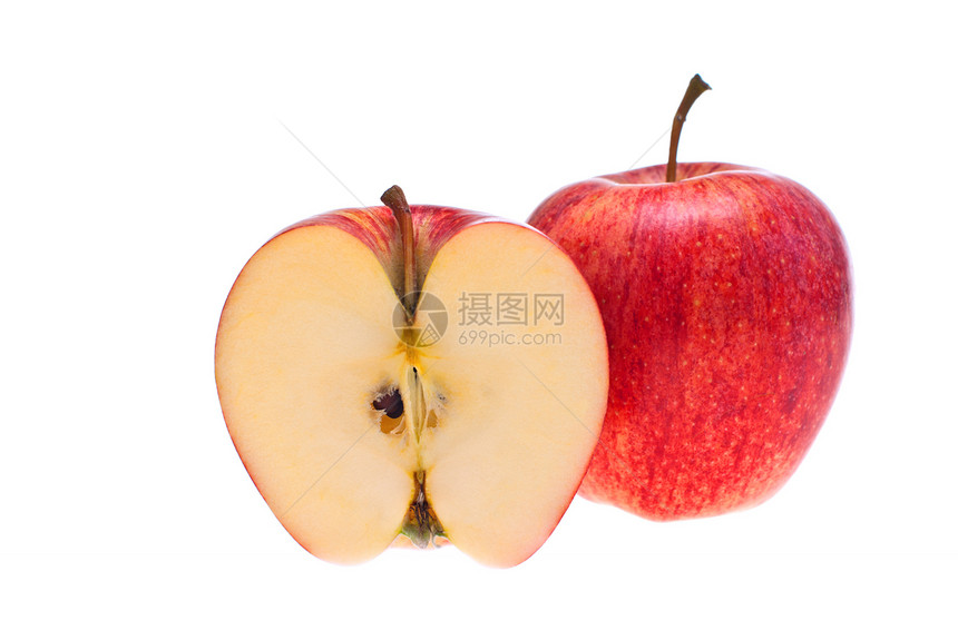 红苹果小吃收成植物饮食营养活力甜点水果白色食物图片
