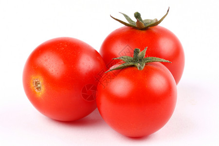 新鲜红西红番茄工作室红色绿色白色蔬菜背景图片