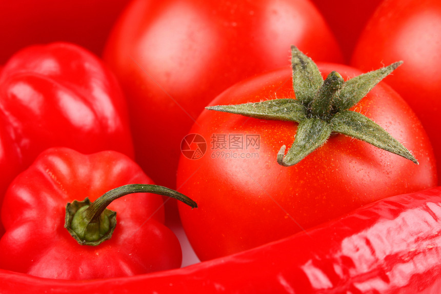 红西红番茄营养健康食物蔬菜绿色红色图片