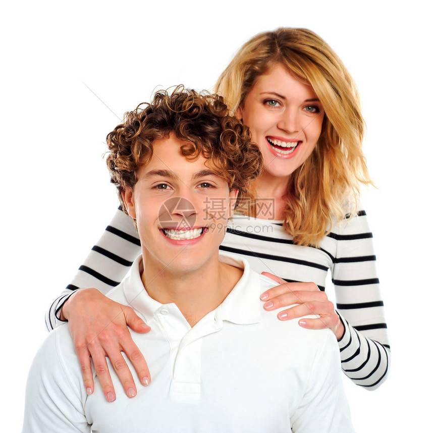 微笑的caucasians夫妇 爱情概念图片