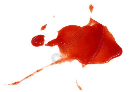 番茄番茄酱点红色绝缘产品斑点白色背景图片