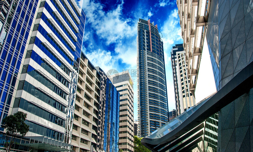 悉尼现代摩天大楼首都花园窗户歌剧市中心玻璃房子城市全景中心图片