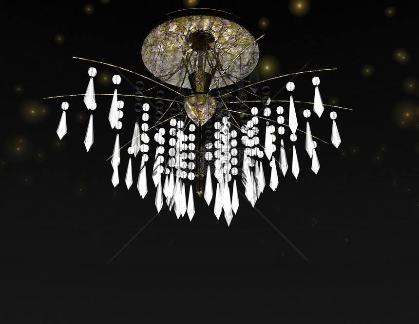 坎德拉布拉水晶照明插图灯笼吊灯光泽枝形渲染图片