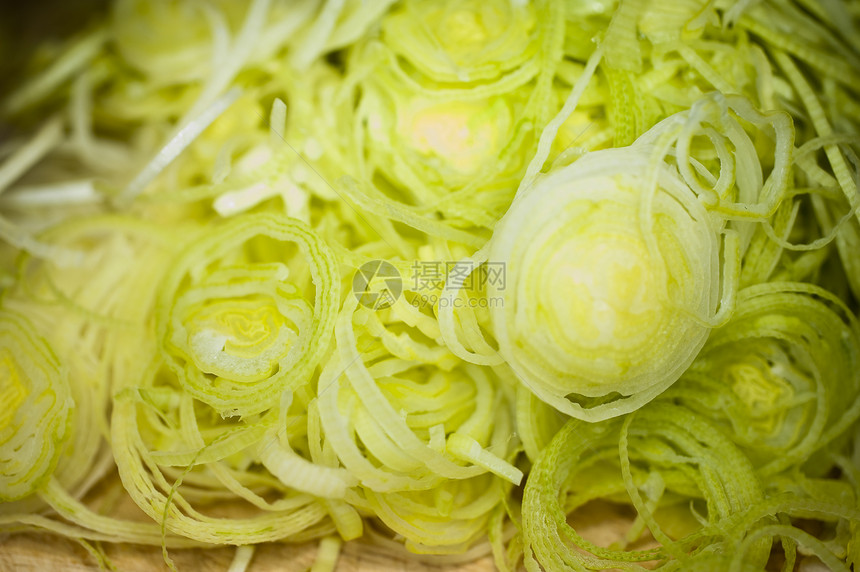 切片烹饪绿色市场食物韭葱蔬菜厨房营养水果图片