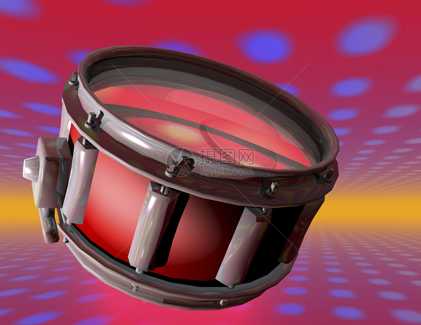 圆鼓乐器仪器金属音乐渲染插图图片