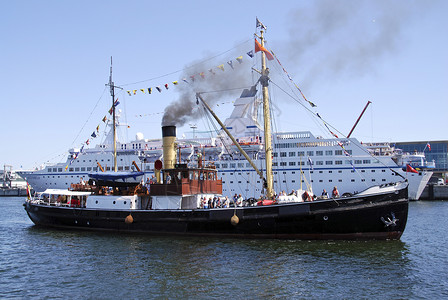 蒸汽船蒸汽器航海港口渡船计时器船舶轮船汽船背景