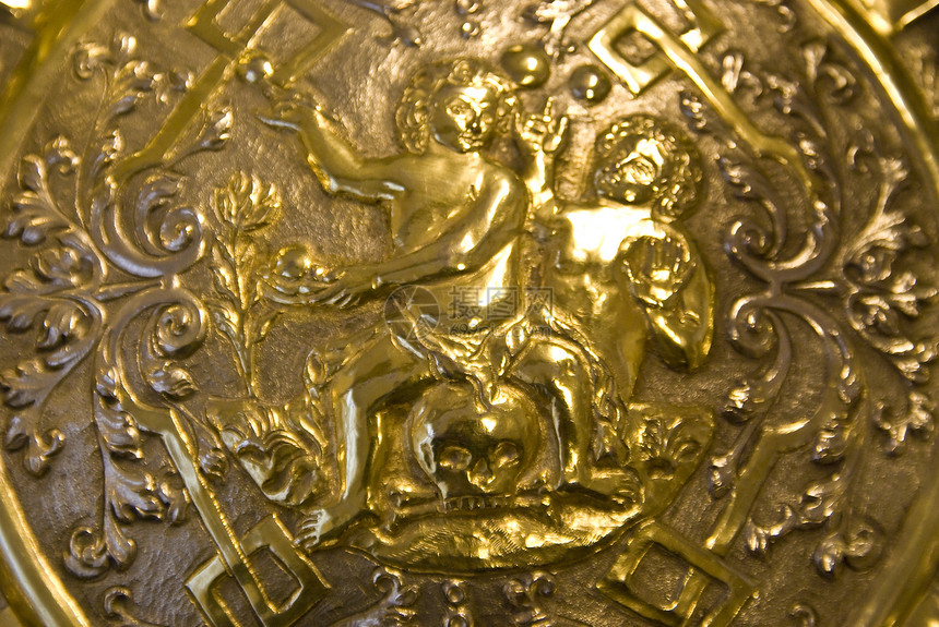 金子珠宝金属工作盘子装饰品黄金材料金色首饰金匠图片