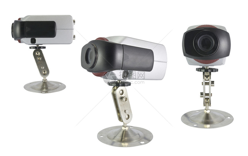 闭路电视安保摄像头金属安全记录镜片技术视频监控间谍财产电子图片