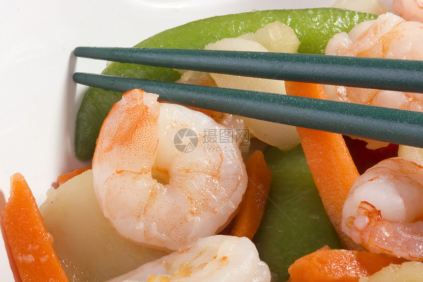 亚洲餐餐厅烹饪白色筷子文化午餐食物沙拉美食海鲜图片