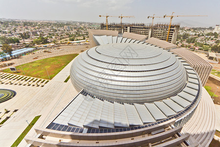 非洲联盟会厅建筑建筑学联盟会议厅大厅背景图片