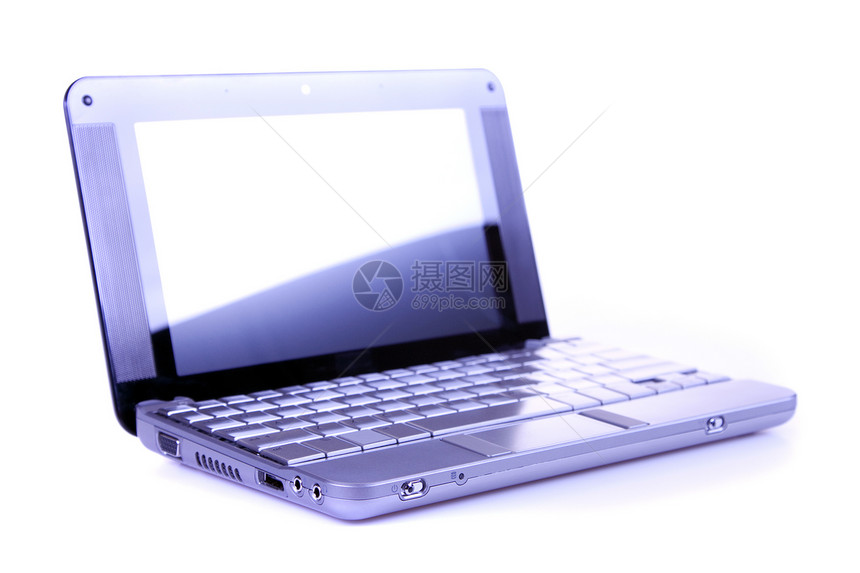 计算机和通信概念技术监视器电子白色键盘办公室笔记本电脑图片