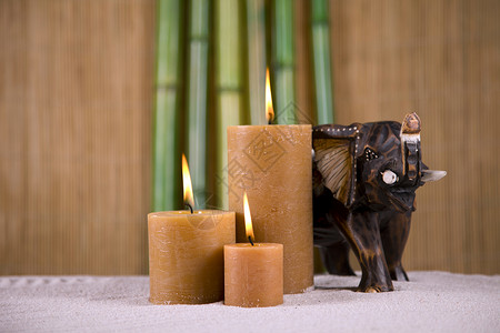 蜡烛和大腿模型背景图片